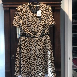 Leopard Lurex dress shortsleeved